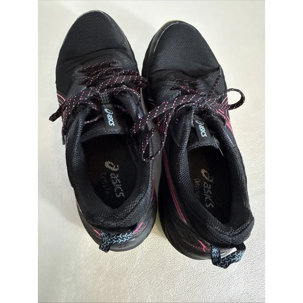ASICS Gel-Venture 9 Women's sz 10 Trail Running Shoes Black/Pink – Great